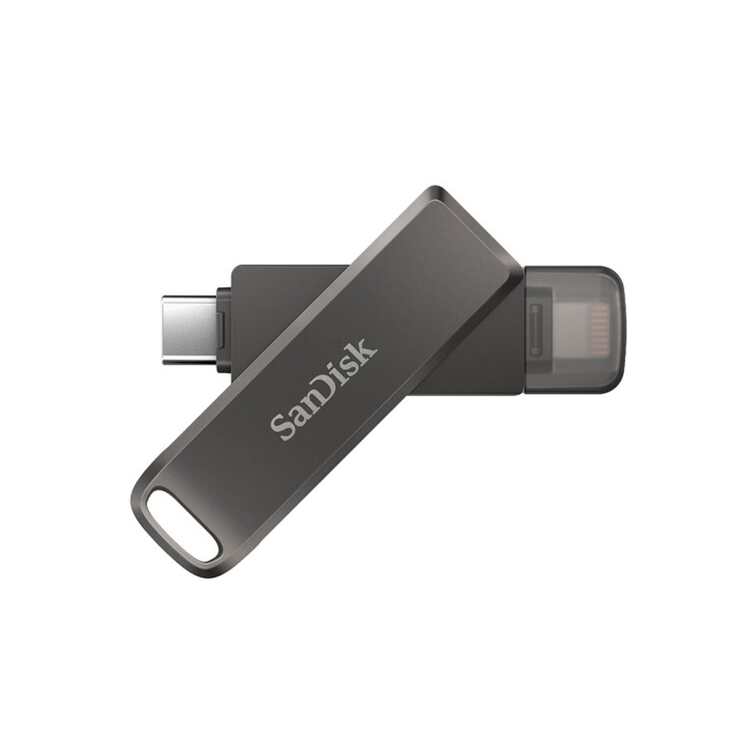 SanDisk 128GB iXpand Flash Drive Luxe For Lightning & USB Type-C Connection in Qatar  SanDisk 128GB iXpand Flash Drive Luxe For Lightning & USB Type-C Connection in Qatar